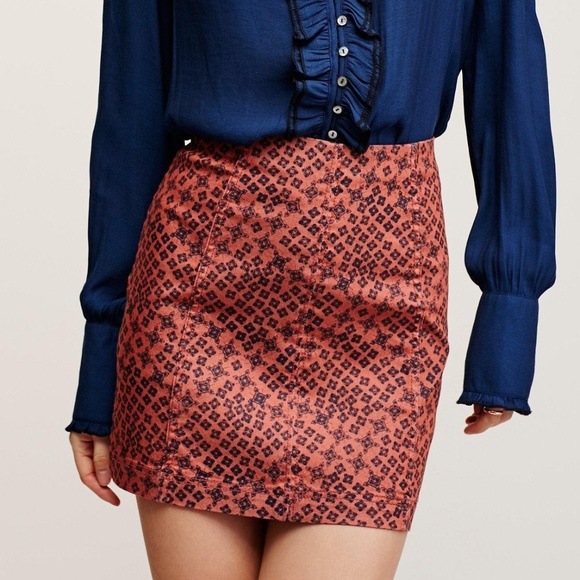 Free People Terracotta Combo Skirt - Picture 1 of 6